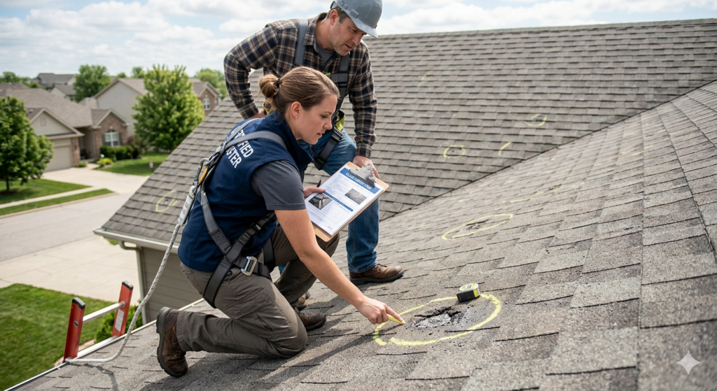 hail damage insurance claim roof inspection