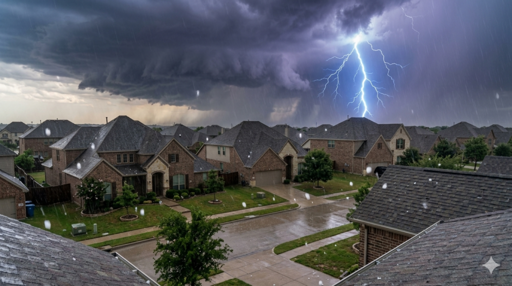 Prosper storm reports today hail and severe weather Prosper TX