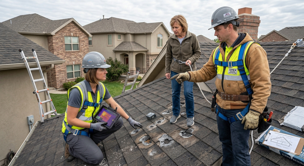 texas hail damage roof inspection after hailstorm