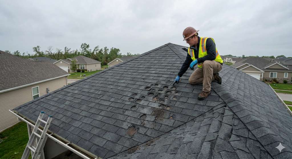 recent hail storms texas hail damage on roof shingles